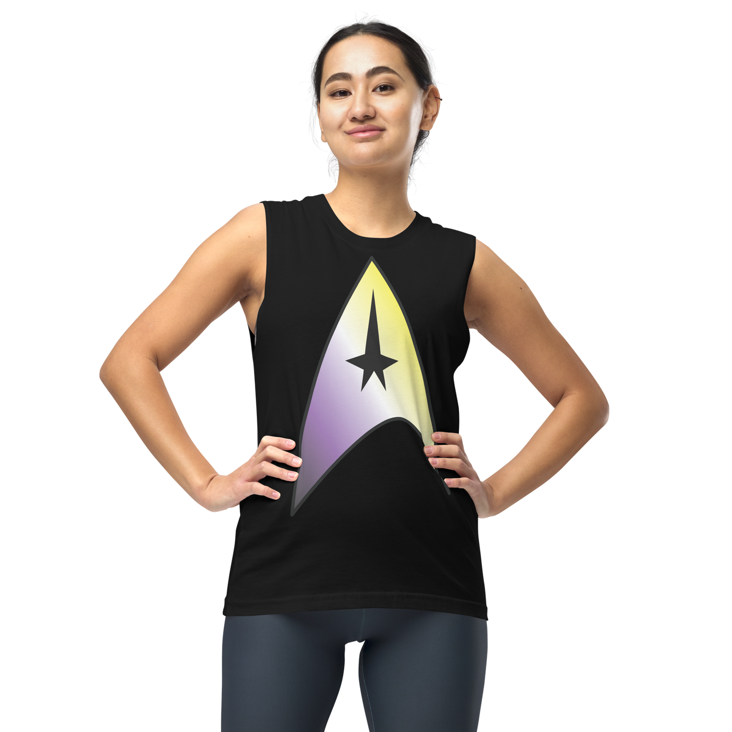 Starfleet Insignia - Non-binary Pride Unisex Muscle Shirt