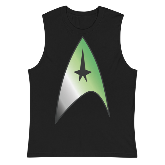 Starfleet Insignia - Aromantic Pride Unisex Muscle Shirt