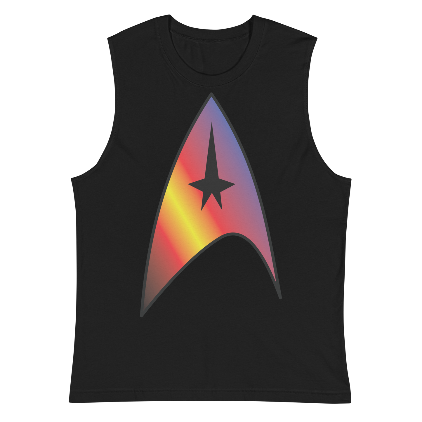 Starfleet Insignia - Polyamory Pride Unisex Muscle Shirt