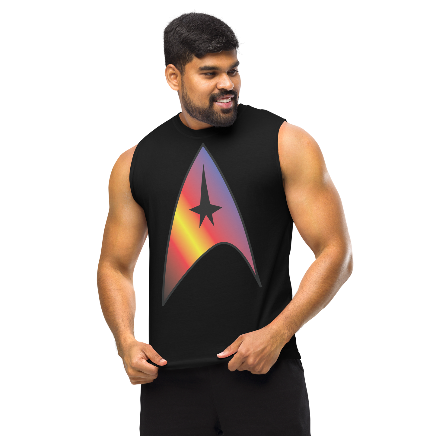 Starfleet Insignia - Polyamory Pride Unisex Muscle Shirt