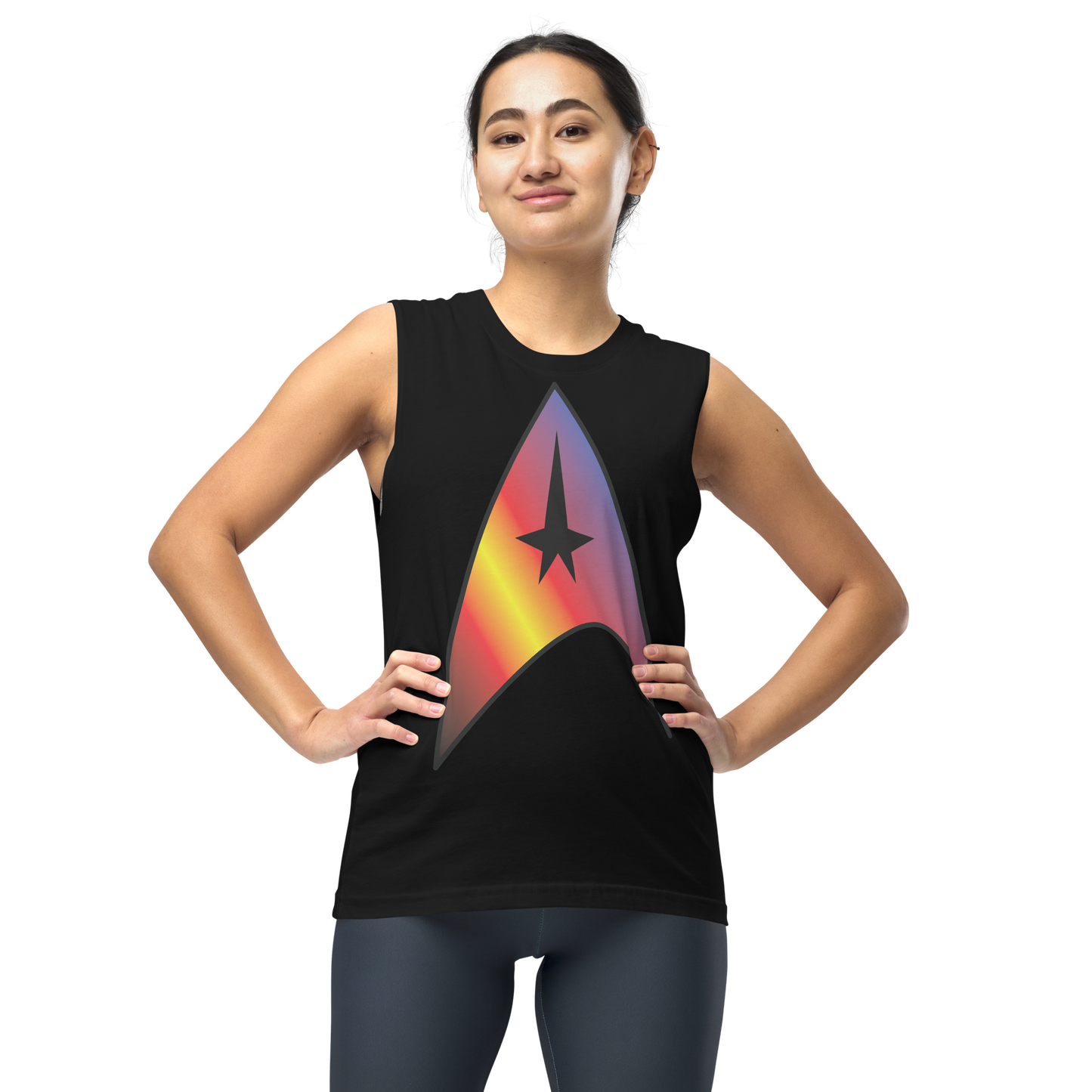 Starfleet Insignia - Polyamory Pride Unisex Muscle Shirt