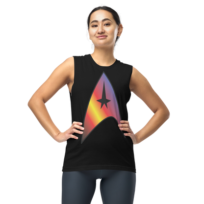 Starfleet Insignia - Polyamory Pride Unisex Muscle Shirt