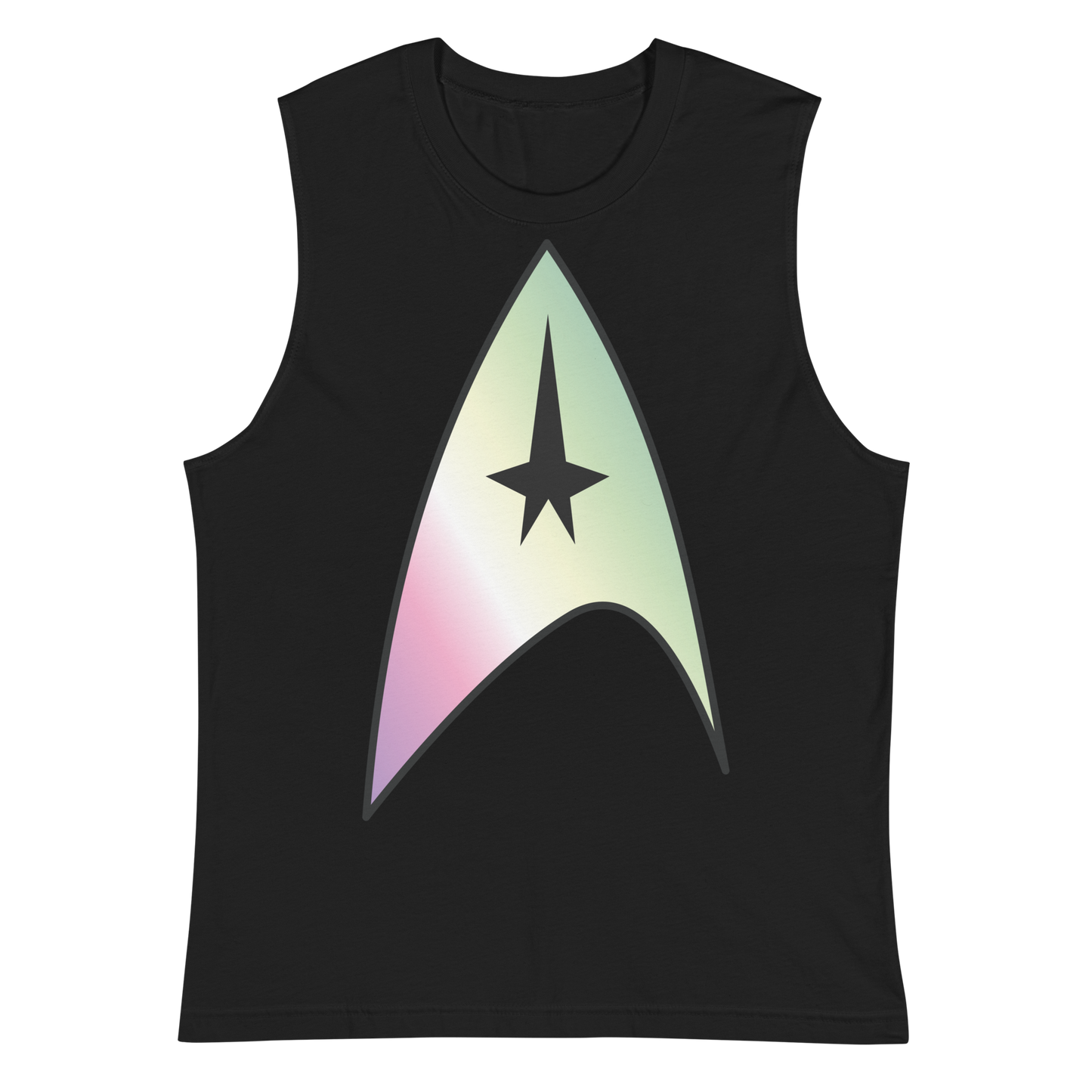 Starfleet Insignia - Genderfae Pride Unisex Muscle Shirt