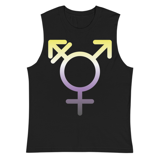 Transgender Symbol - Non-binary Pride Unisex Muscle Shirt