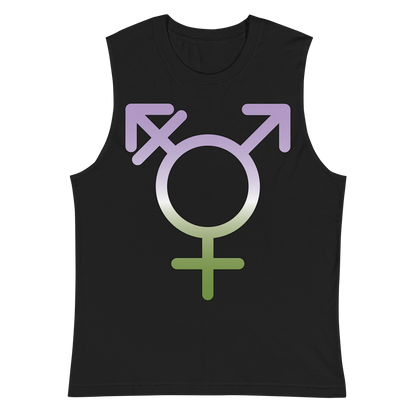 Transgender Symbol - Genderqueer Pride Unisex Muscle Shirt