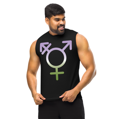 Transgender Symbol - Genderqueer Pride Unisex Muscle Shirt