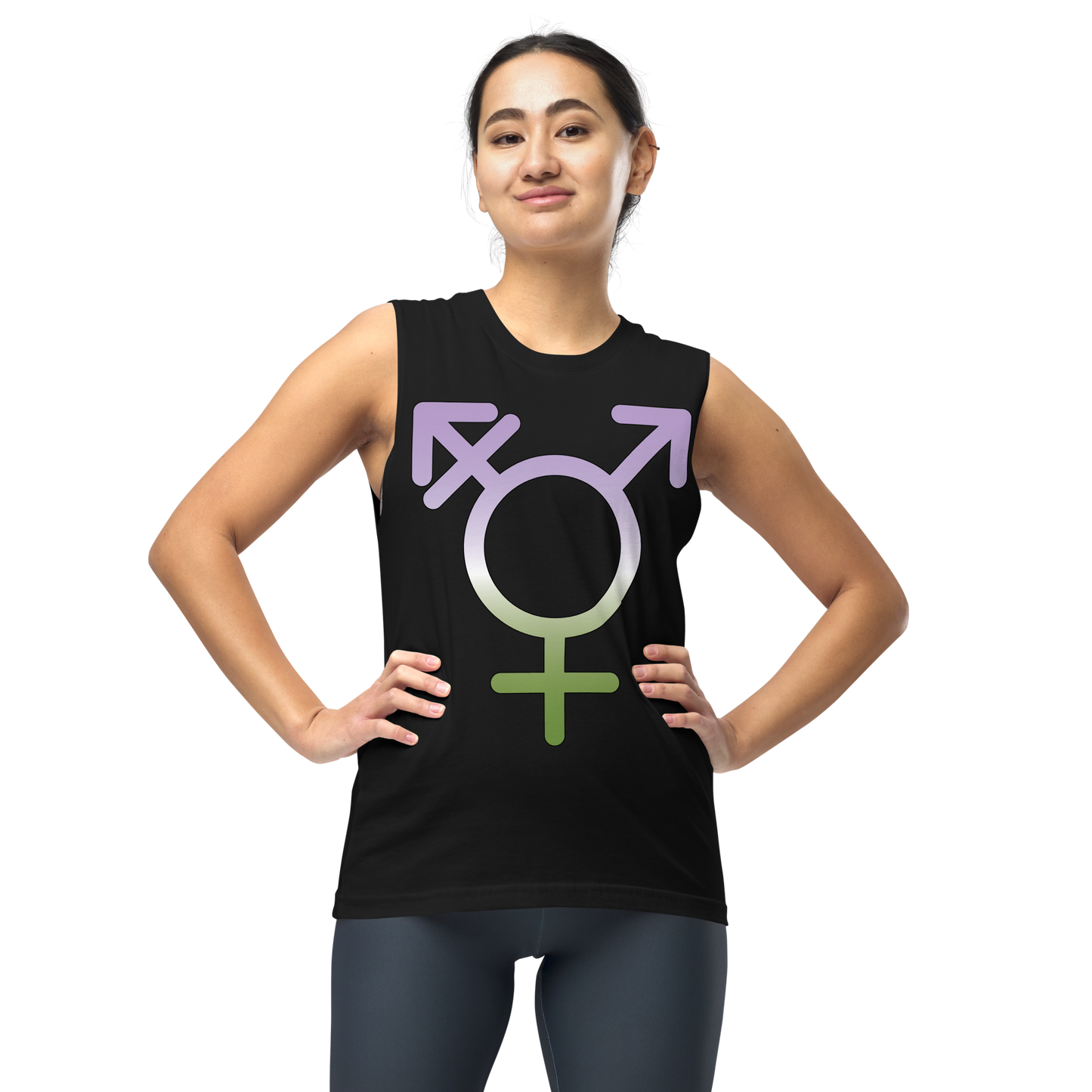 Transgender Symbol - Genderqueer Pride Unisex Muscle Shirt