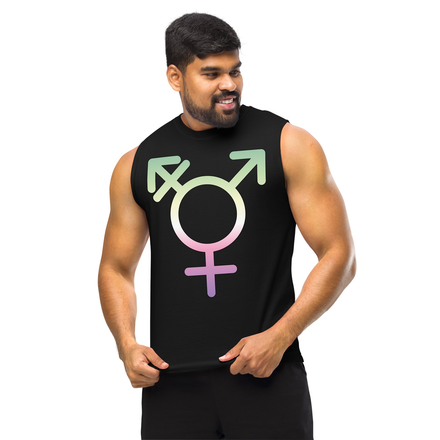 Transgender Symbol - Genderfae Pride Unisex Muscle Shirt