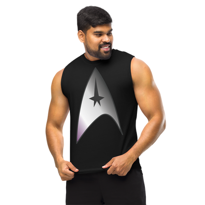 Starfleet Insignia - Asexual/Demisexual Pride Unisex Muscle Shirt