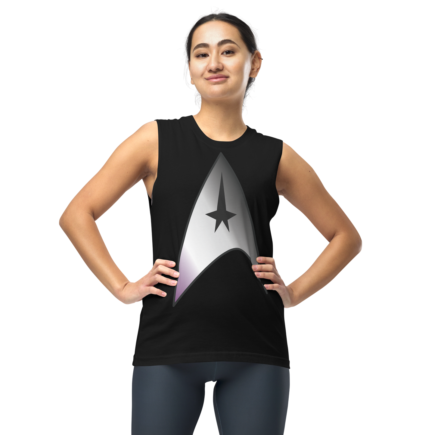 Starfleet Insignia - Asexual/Demisexual Pride Unisex Muscle Shirt