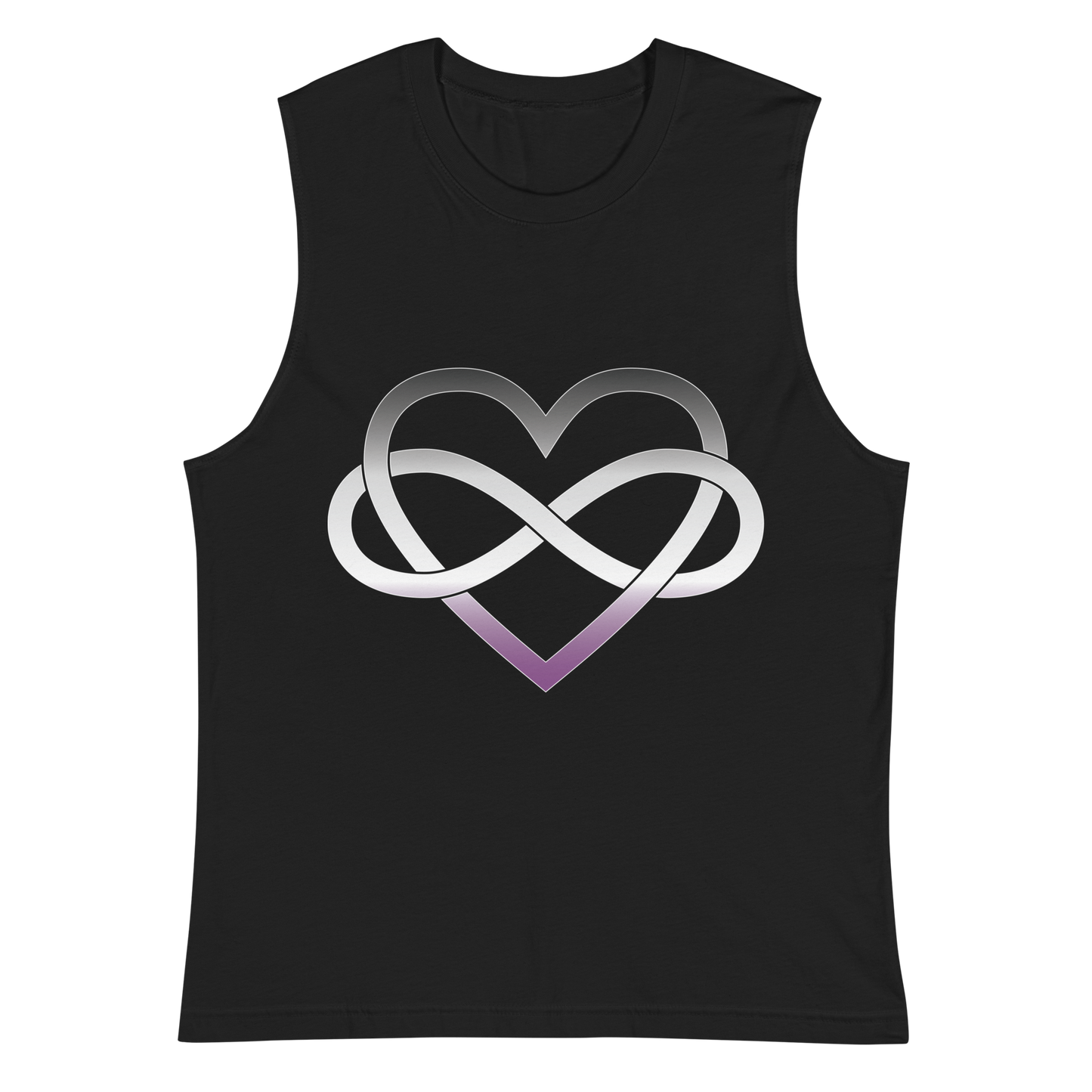 Polyamory Infinity Heart - Asexual/Demisexual Unisex Muscle Shirt