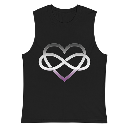 Polyamory Infinity Heart - Asexual/Demisexual Unisex Muscle Shirt