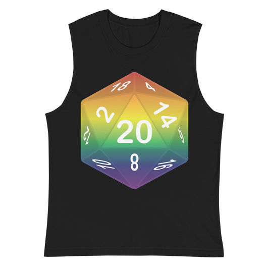 Pride Dice - Rainbow Unisex Muscle Shirt