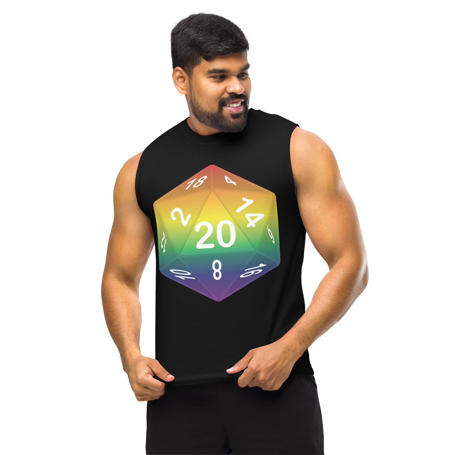 Pride Dice - Rainbow Unisex Muscle Shirt