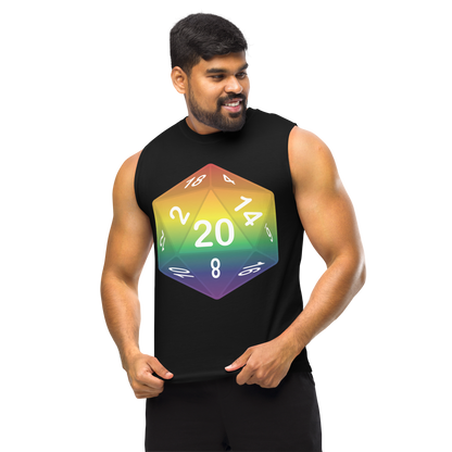 Pride Dice - Rainbow Unisex Muscle Shirt