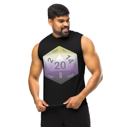 Pride Dice - Non-binary Unisex Muscle Shirt