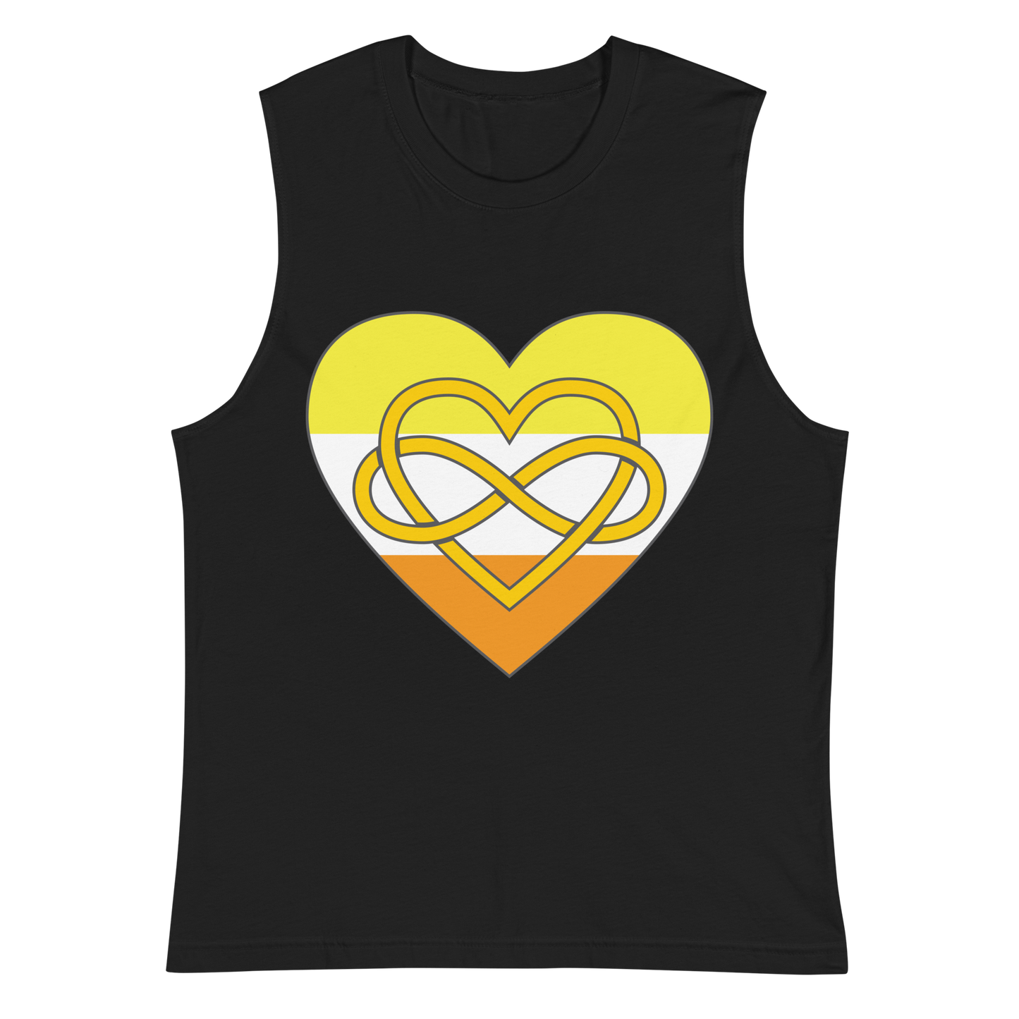 Polyamory Infinity Heart Maverique Pride Unisex Muscle Shirt