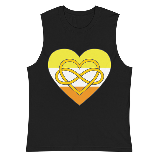 Polyamory Infinity Heart Maverique Pride Unisex Muscle Shirt