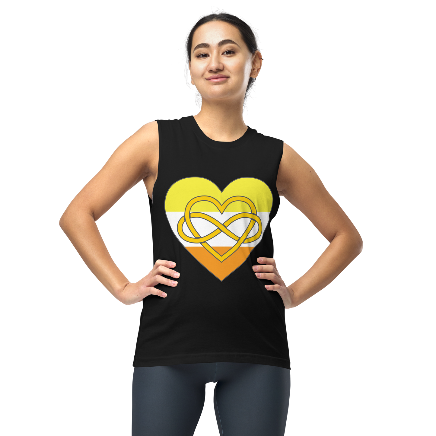 Polyamory Infinity Heart Maverique Pride Unisex Muscle Shirt