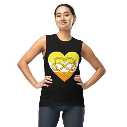 Polyamory Infinity Heart Maverique Pride Unisex Muscle Shirt