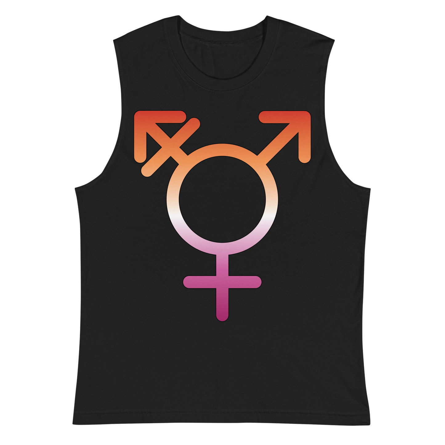 Transgender Symbol - Lesbian Pride Unisex Muscle Shirt