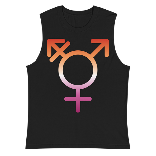 Transgender Symbol - Lesbian Pride Unisex Muscle Shirt