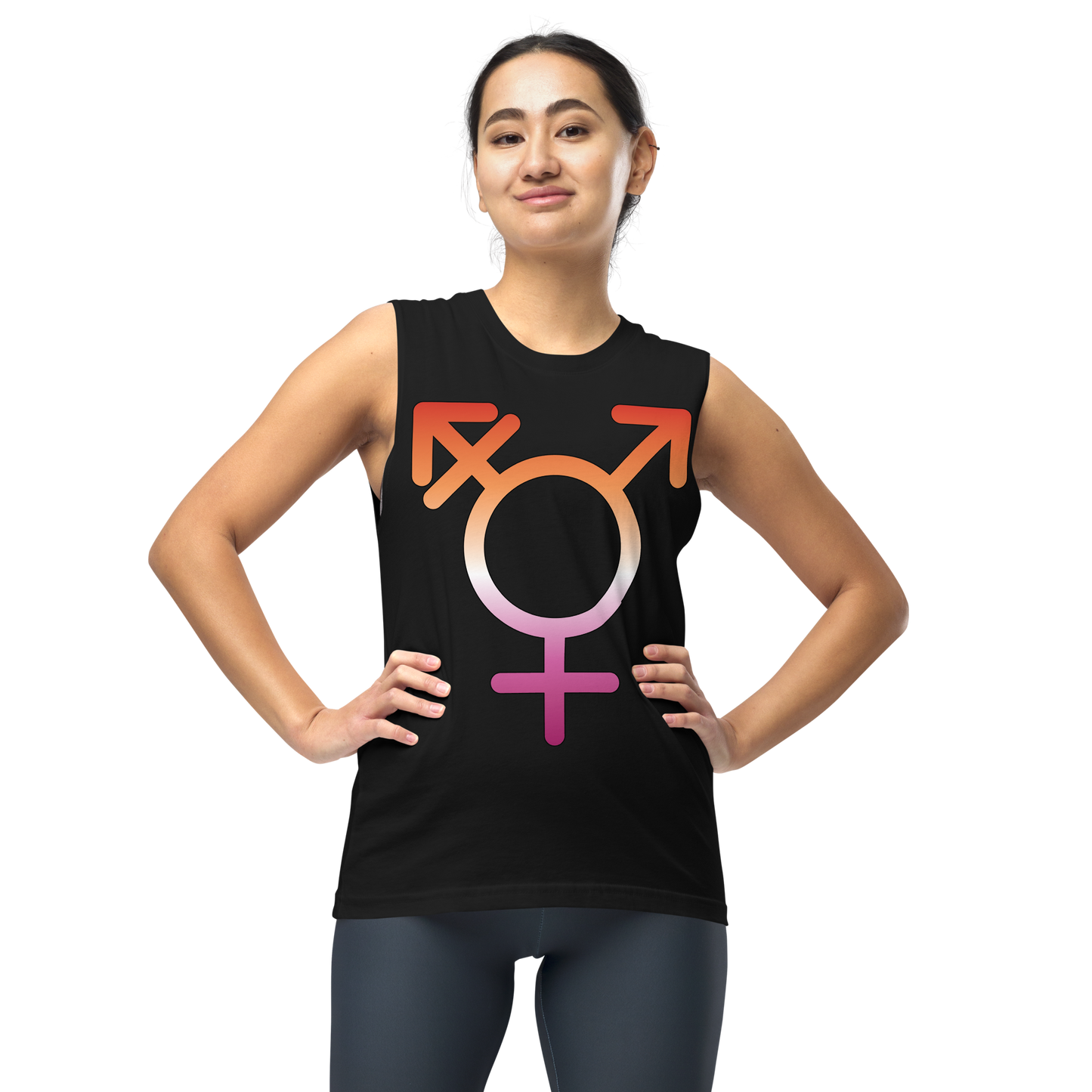 Transgender Symbol - Lesbian Pride Unisex Muscle Shirt