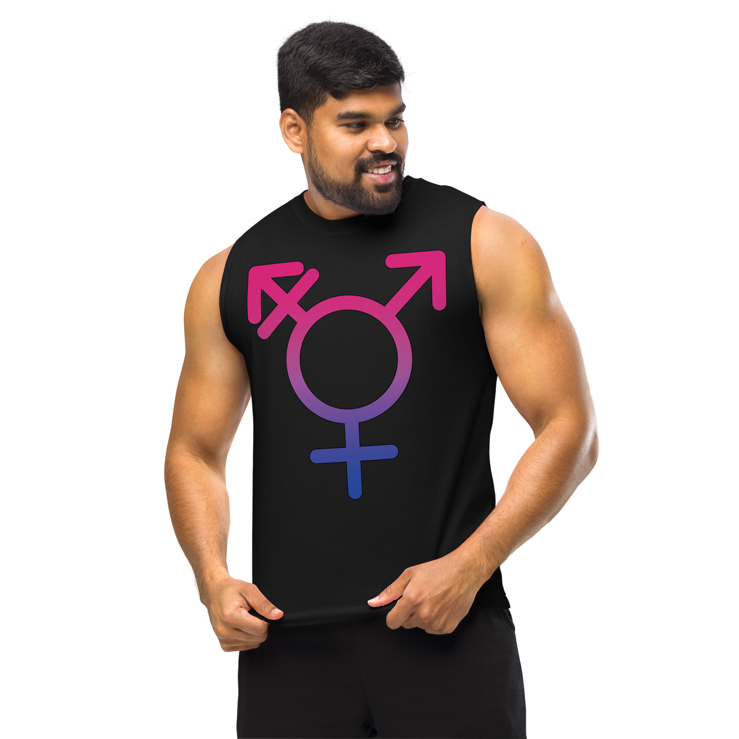 Transgender Symbol - Bisexual Pride Unisex Muscle Shirt