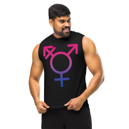 Transgender Symbol - Bisexual Pride Unisex Muscle Shirt