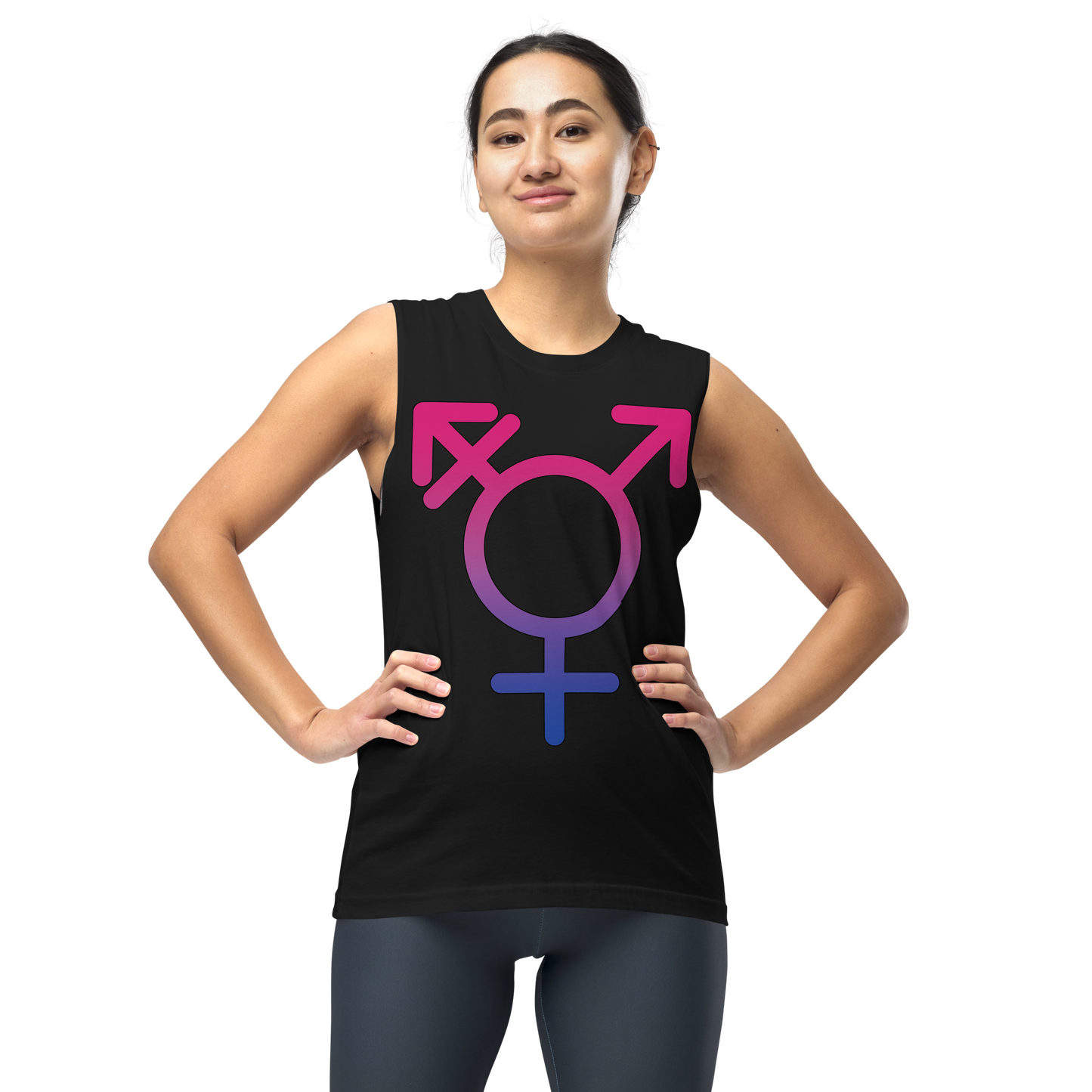 Transgender Symbol - Bisexual Pride Unisex Muscle Shirt