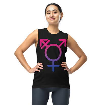 Transgender Symbol - Bisexual Pride Unisex Muscle Shirt