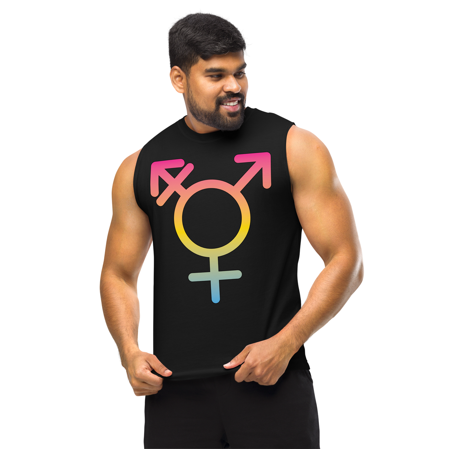 Transgender Symbol - Pansexual Pride Unisex Muscle Shirt