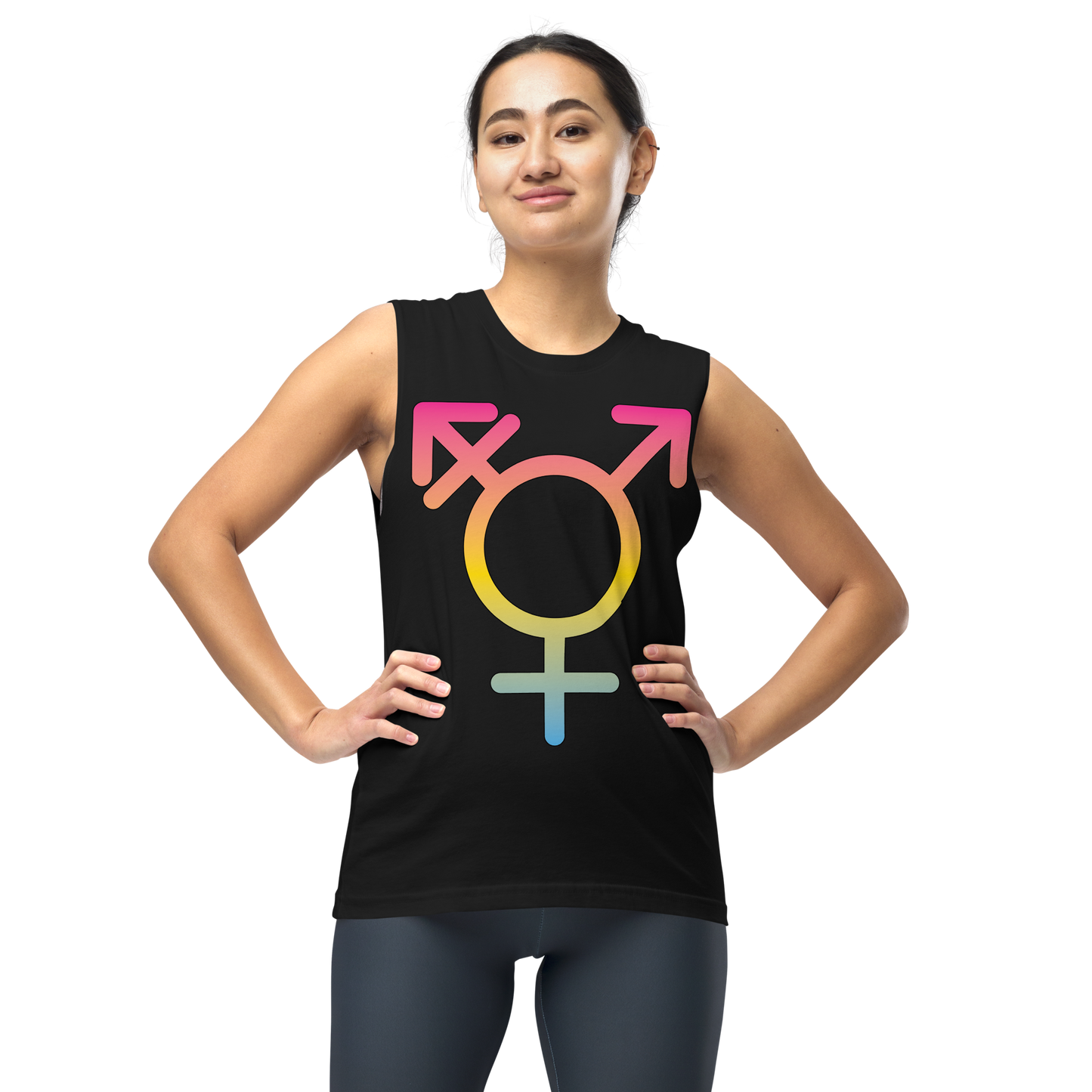 Transgender Symbol - Pansexual Pride Unisex Muscle Shirt