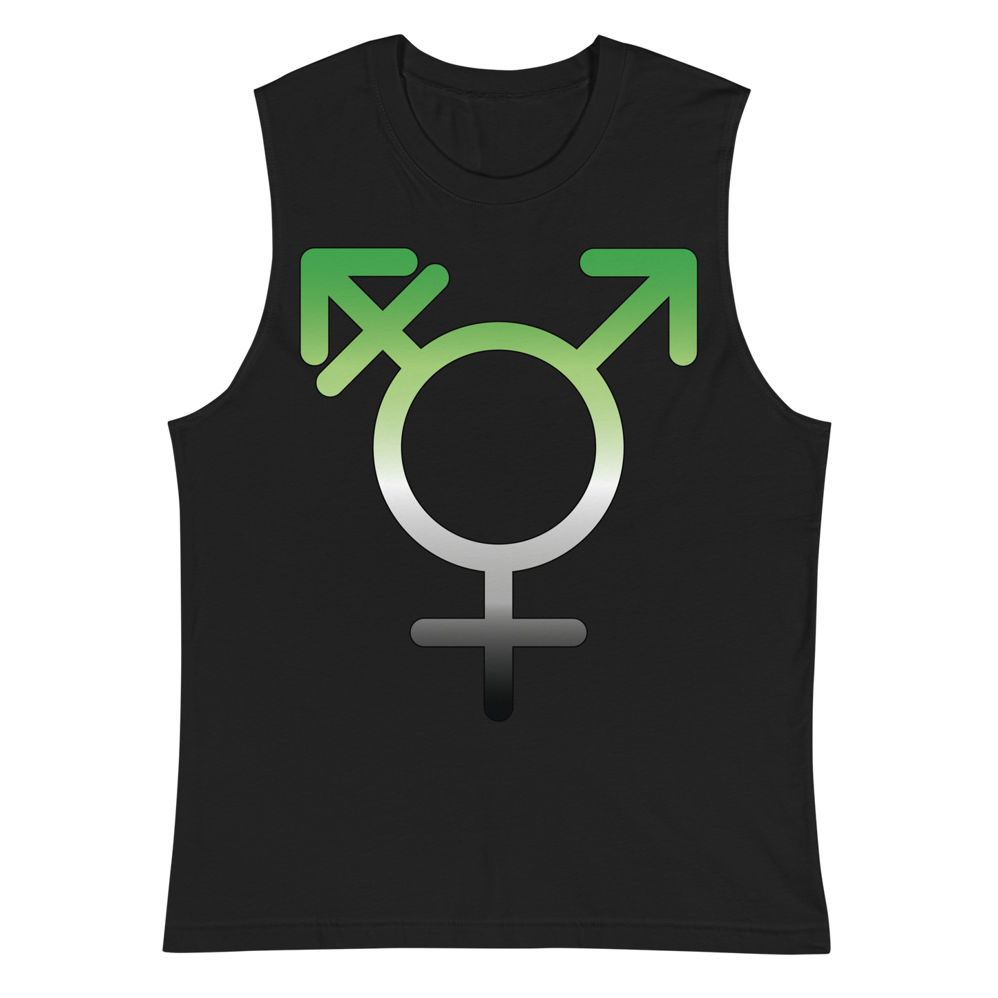 Transgender Symbol - Aromantic Pride Unisex Muscle Shirt