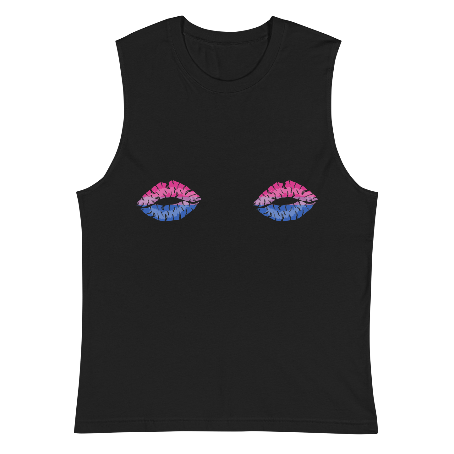 Bi Boob Kisses Unisex Muscle Shirt