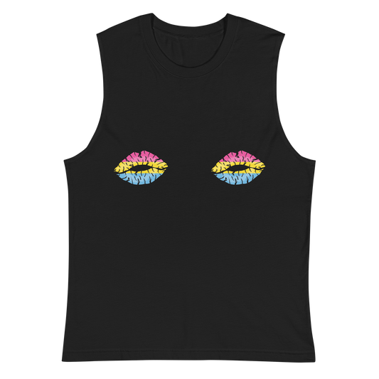 Pan Boob Kisses Unisex Muscle Shirt