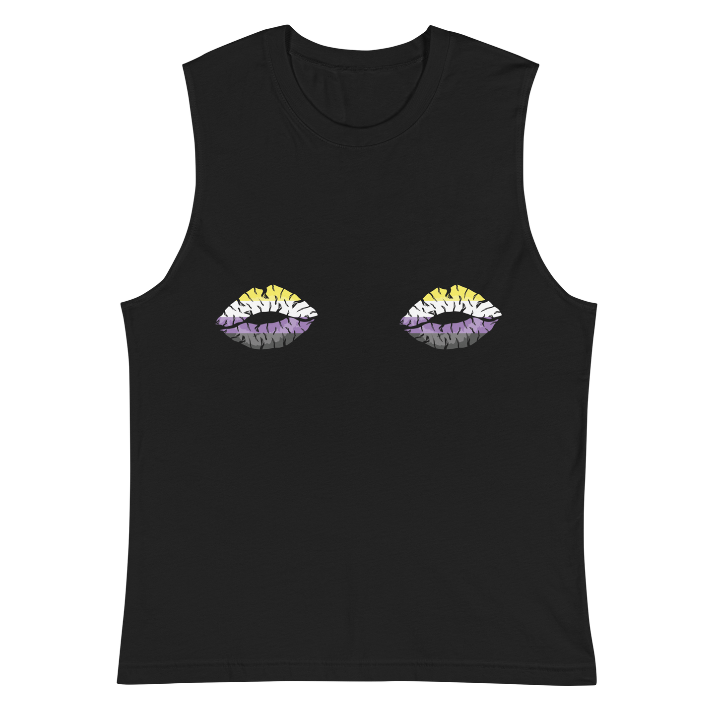 Enby Boob Kisses Unisex Muscle Shirt