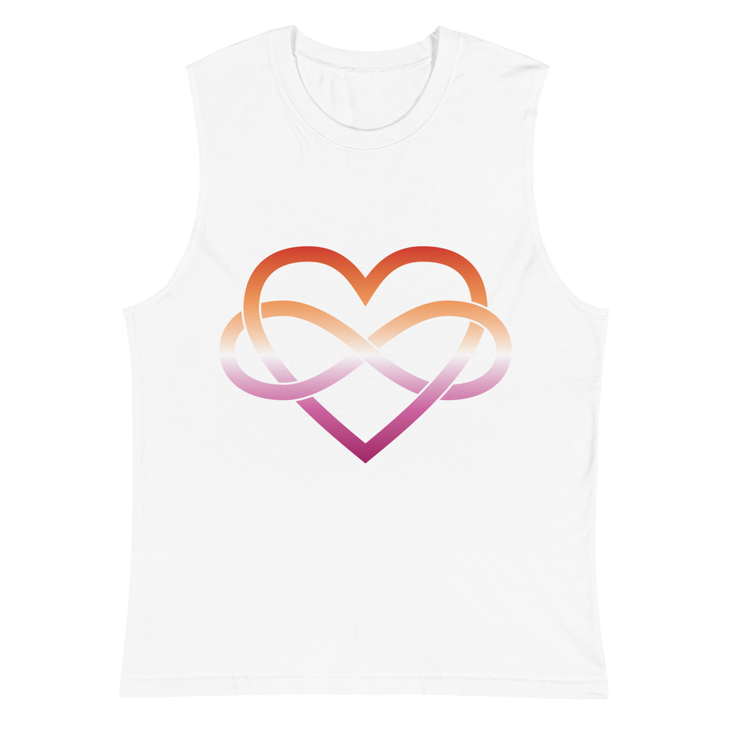 Polyamory Infinity Heart - Lesbian Unisex Muscle Shirt