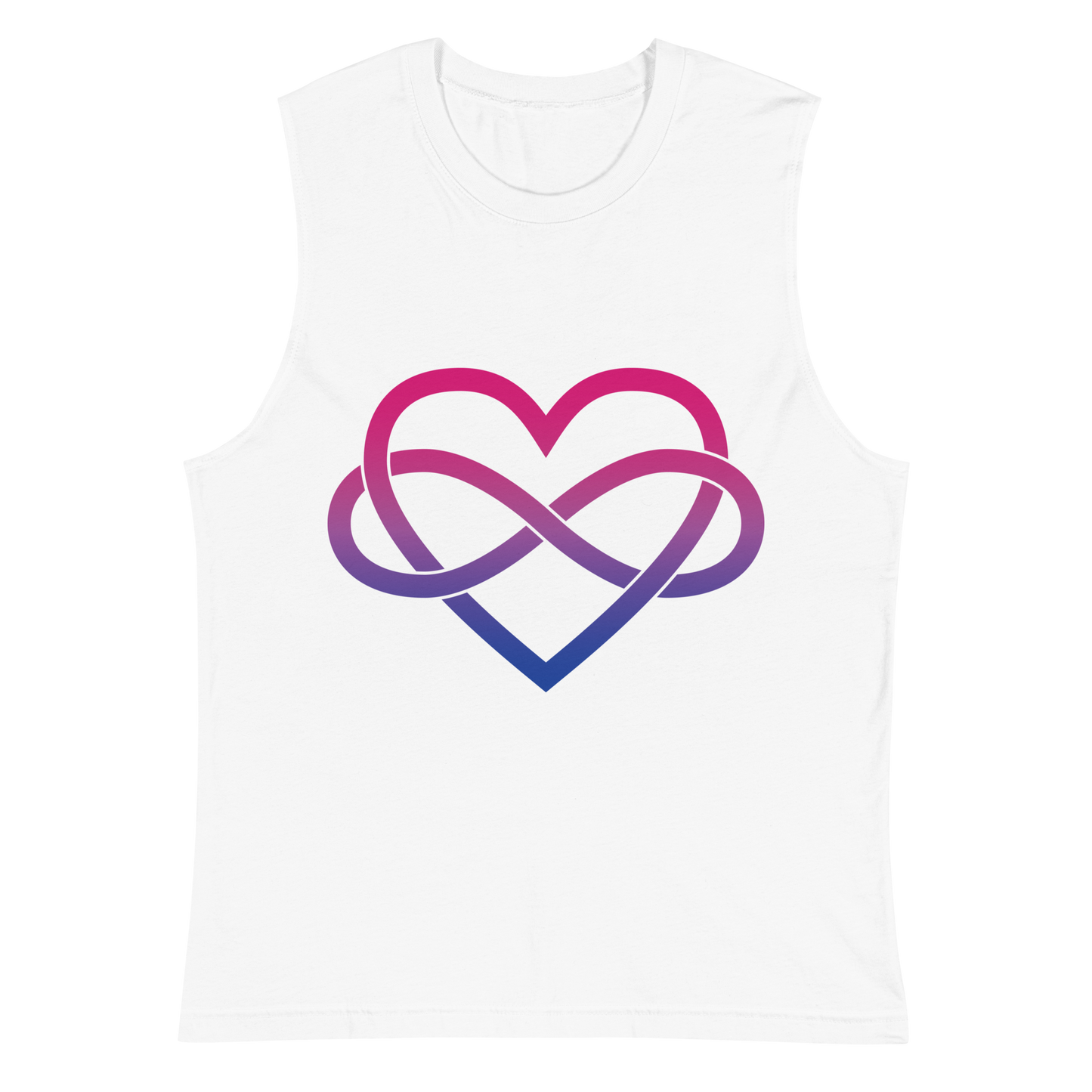 Polyamory Infinity Heart - Bisexual Unisex Muscle Shirt