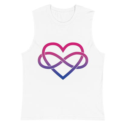 Polyamory Infinity Heart - Bisexual Unisex Muscle Shirt