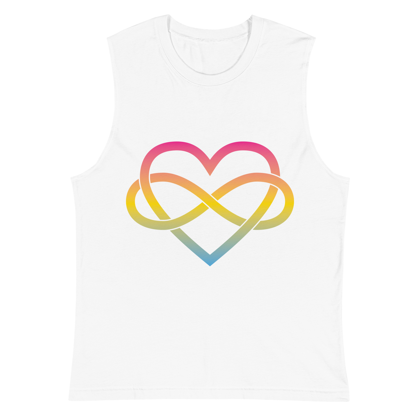 Polyamory Infinity Heart - Pansexual Unisex Muscle Shirt