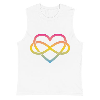 Polyamory Infinity Heart - Pansexual Unisex Muscle Shirt