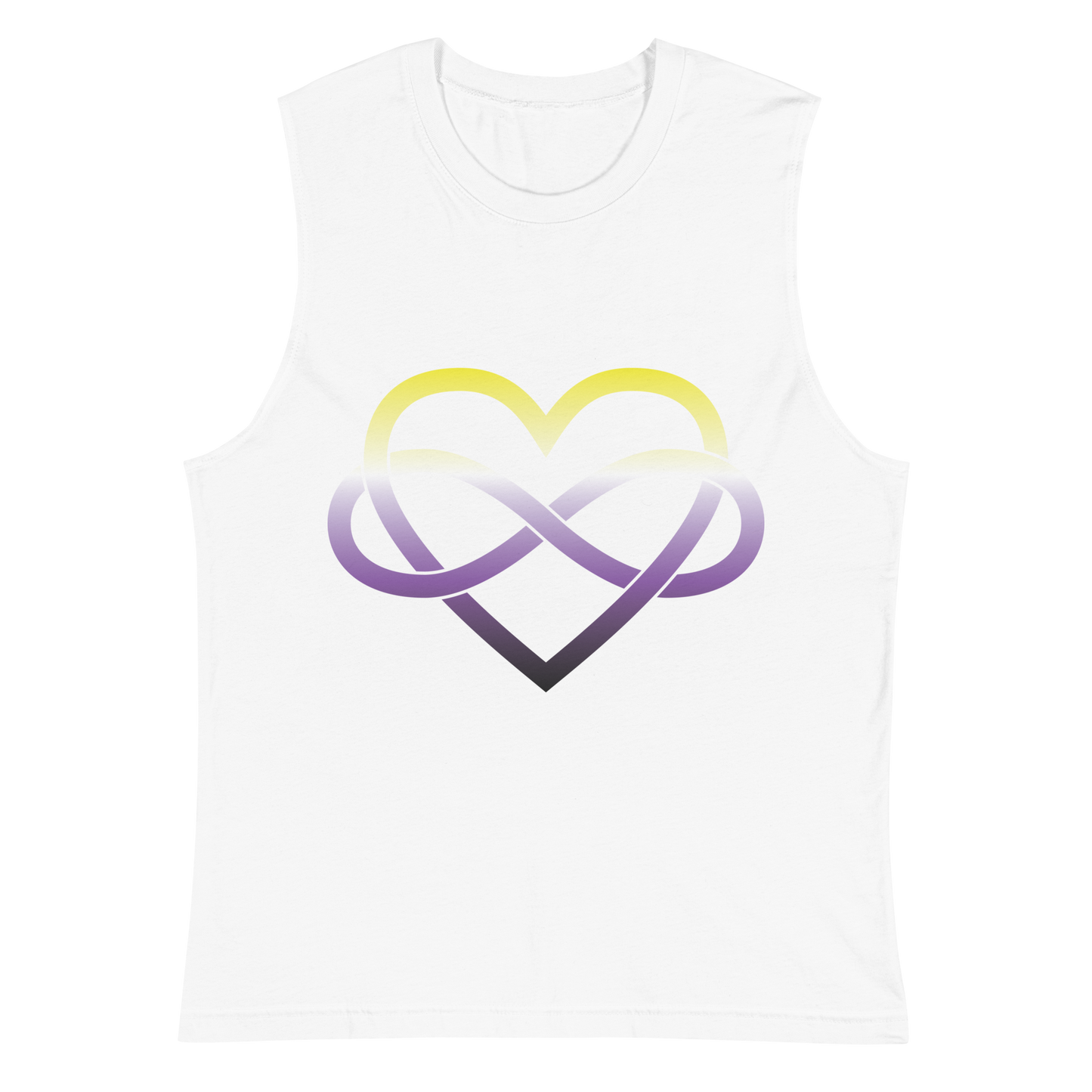 Polyamory Infinity Heart - Non-binary Unisex Muscle Shirt