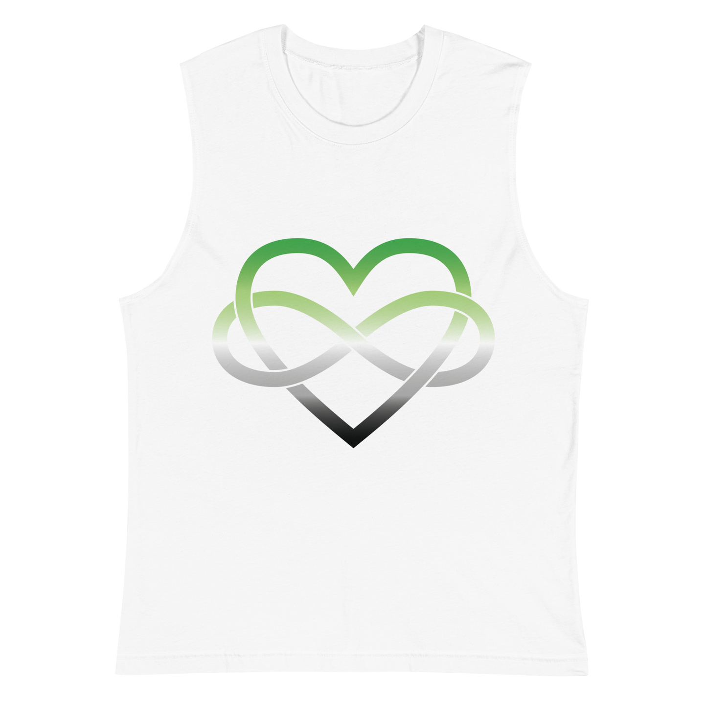 Polyamory Infinity Heart - Aromantic Unisex Muscle Shirt