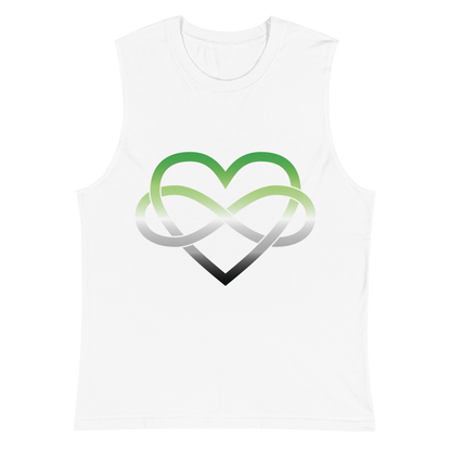 Polyamory Infinity Heart - Aromantic Unisex Muscle Shirt