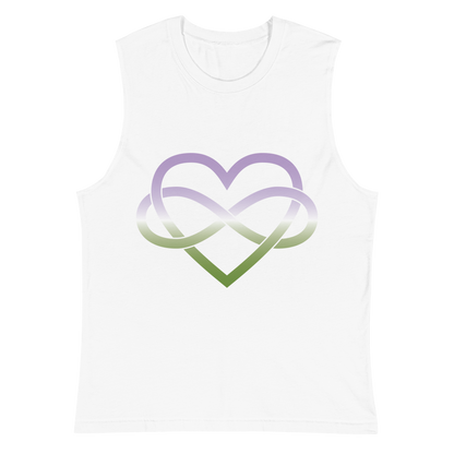 Polyamory Infinity Heart - Genderqueer Unisex Muscle Shirt