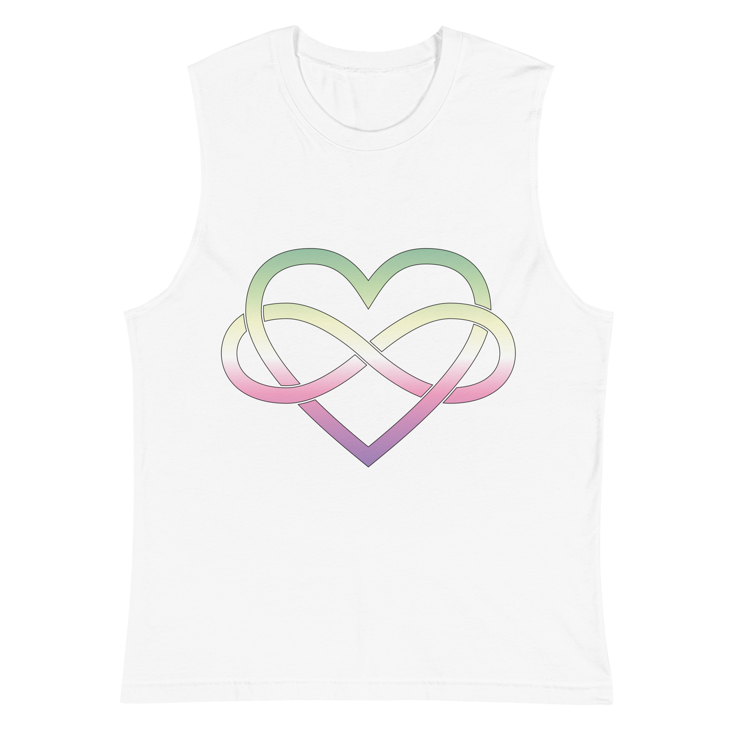 Polyamory Infinity Heart - Genderfae Unisex Muscle Shirt