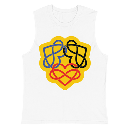 Poly Infinity Hearts Interlocked Unisex Muscle Shirt