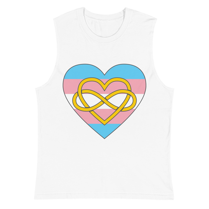 Polyamory Infinity Heart Trans Pride Unisex Muscle Shirt