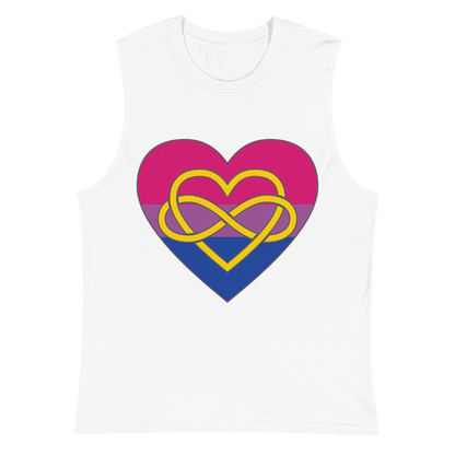 Polyamory Infinity Heart Bisexual Pride Unisex Muscle Shirt